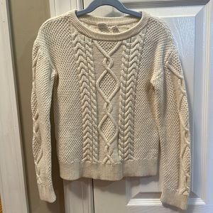 Girls Gap beige knit sweater, size M